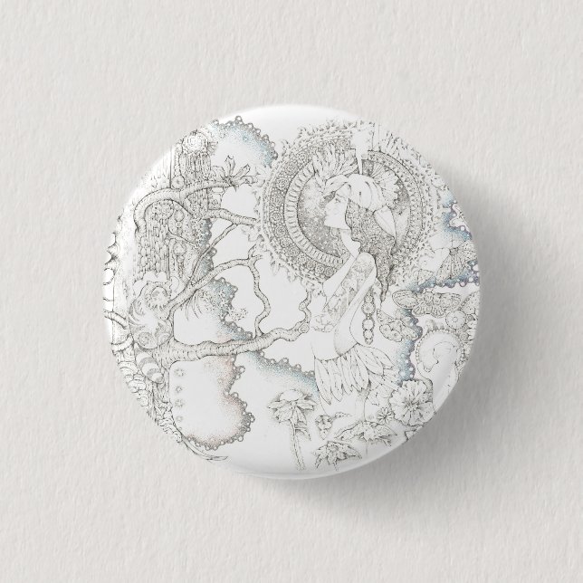 Chapa Redonda De 2,5 Cm observación de la luna (Anverso)