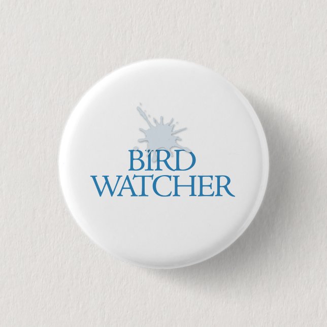 Chapa Redonda De 2,5 Cm Observador de aves (Anverso)