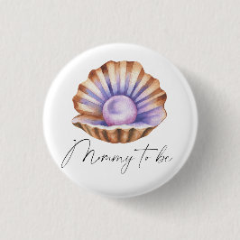 Chapa Redonda De 2,5 Cm Ocean Little Pearl Under The Sea Baby Shower