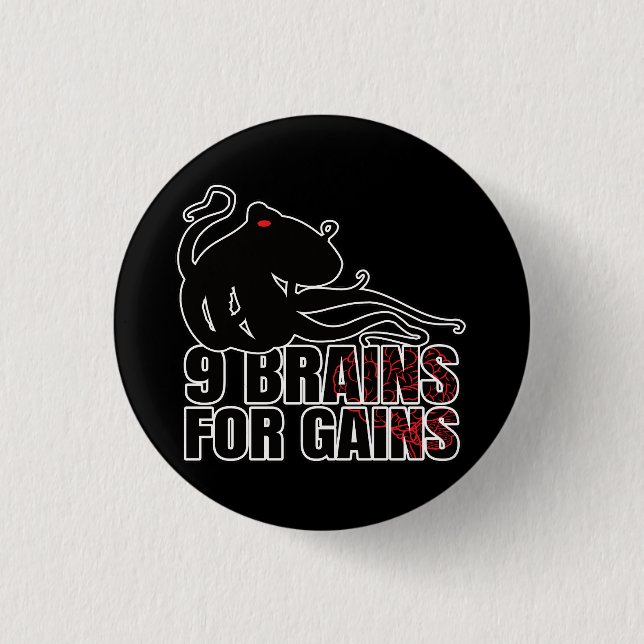 Chapa Redonda De 2,5 Cm Octopuses Octopus Cephalopoda en calamar - Geek ma (Anverso)