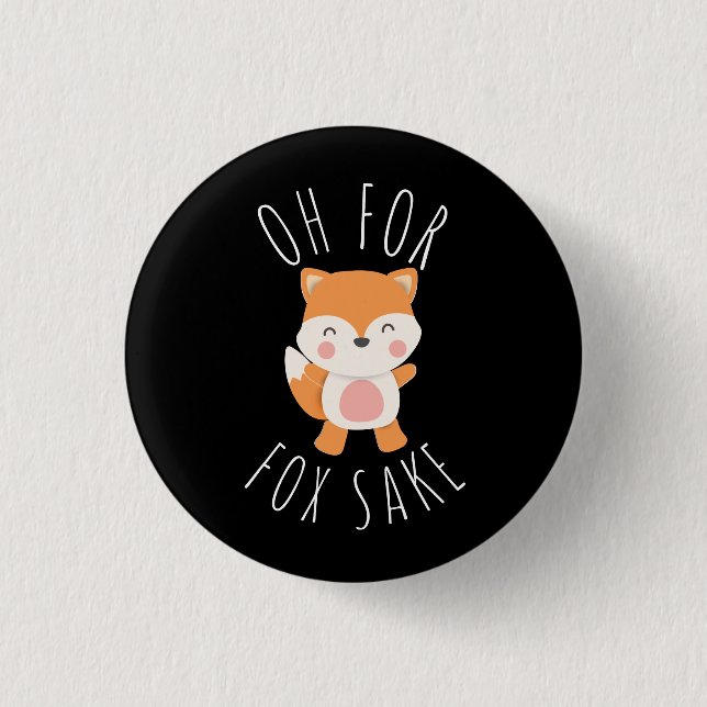 Chapa Redonda De 2,5 Cm Oh por Fox Sake (Anverso)