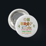 Chapa Redonda De 2,5 Cm ¡Oh Snap! Gingerbread Cookie Baby Shower<br><div class="desc">Celebre con estilo con estos modernos botones de ducha para bebés. El diseño es fácil de personalizar con tu propia redacción y tu familia y amigos estarán encantados cuando vean estos fabulosos botones de fiesta.</div>