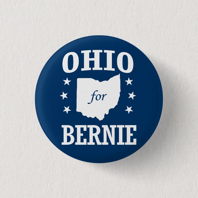 CHAPA REDONDA DE 2,5 CM OHIO FOR BERNIE SANDERS (Anverso)
