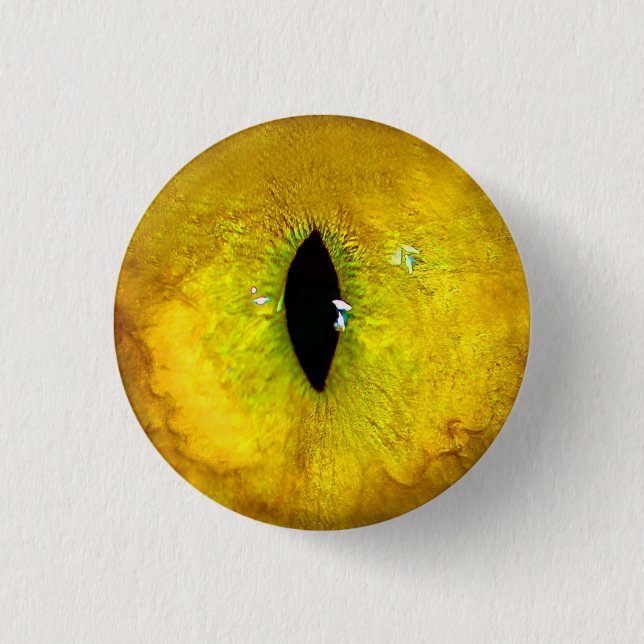 Chapa Redonda De 2,5 Cm Ojo de gato amarillo (Anverso)