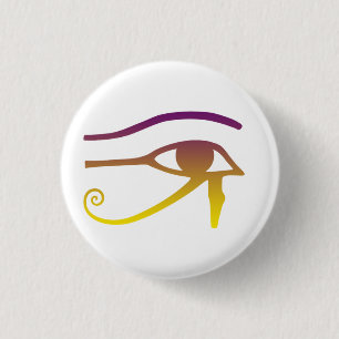 Chapa Redonda De 2,5 Cm Ojo dorado de Horus
