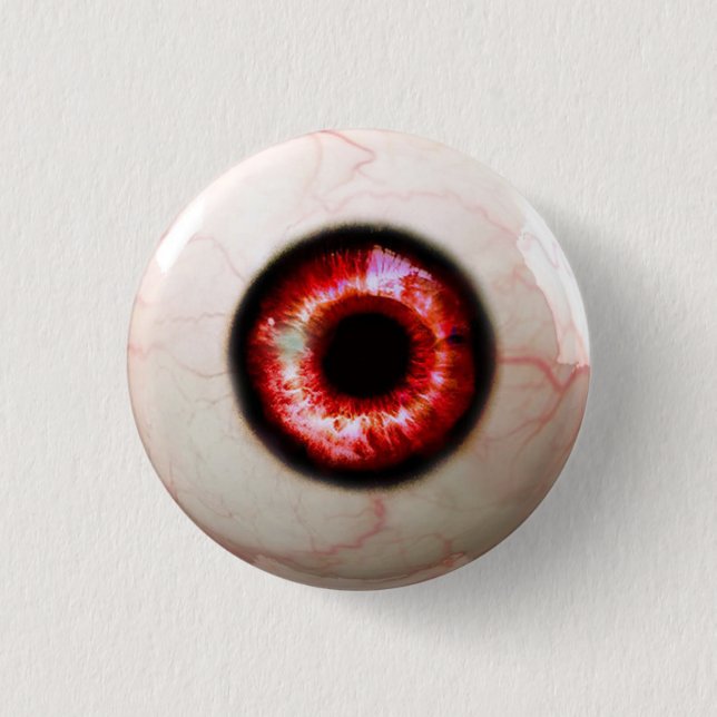 Chapa Redonda De 2,5 Cm Ojo fantasmagórico - Halloween (Anverso)