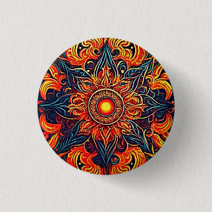 Chapa Redonda De 2,5 Cm Ojo inflamante