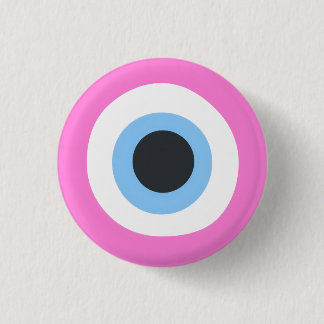 Chapa Redonda De 2,5 Cm ojo malo rosa
