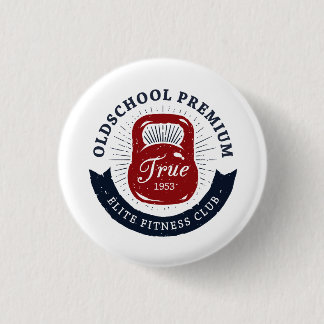 Chapa Redonda De 2,5 Cm Old School Premium True 1953 Elite Fitness Club