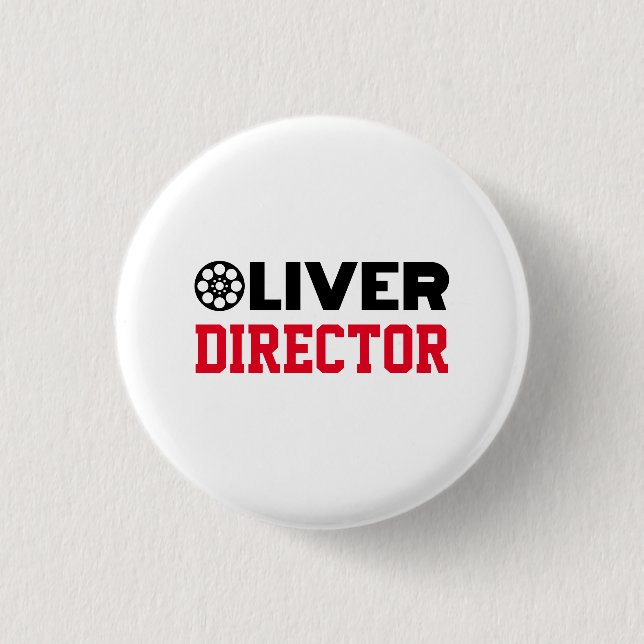 Chapa Redonda De 2,5 Cm Oliver Director (Anverso)