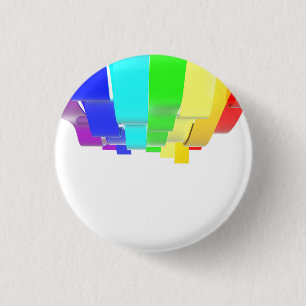 Chapa Redonda De 2,5 Cm Ondas arco iris