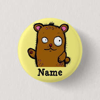 Chapa Redonda De 2,5 Cm Ondeo de oso Personalizado suave