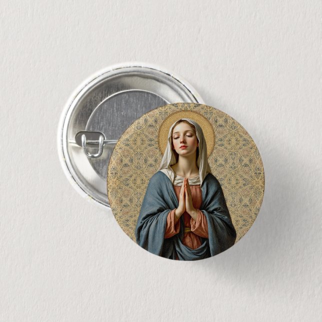 Chapa Redonda De 2,5 Cm Oración de gracia divina (Anverso y reverso)