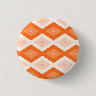 Chapa Redonda De 2,5 Cm Orange diamond pattern