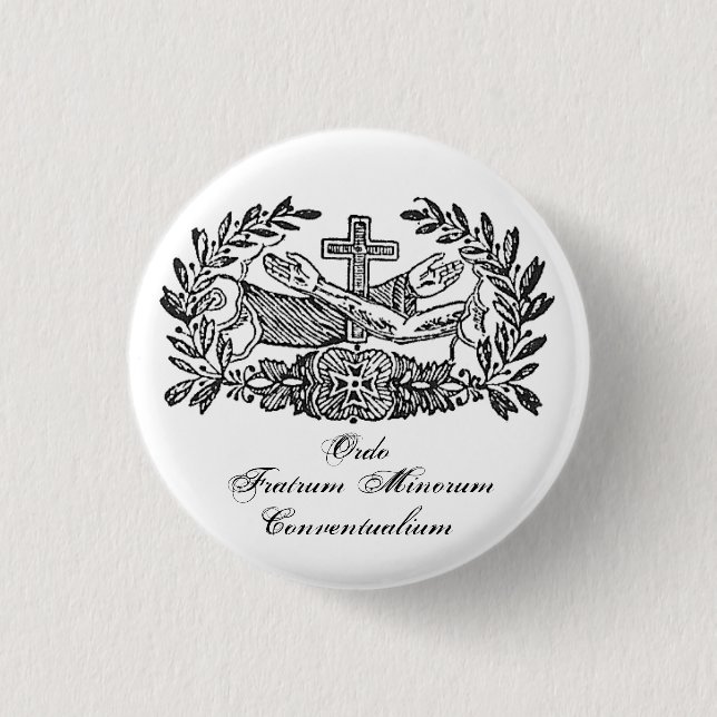 Chapa Redonda De 2,5 Cm Orden franciscana (Anverso)