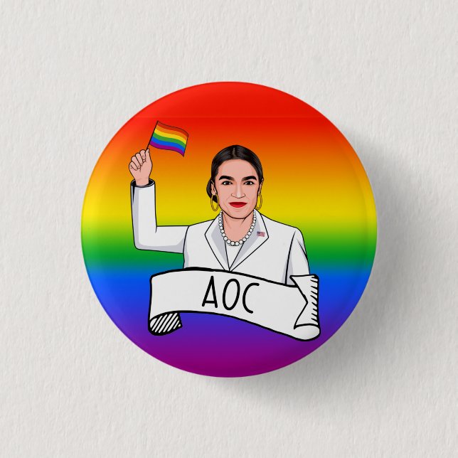 Chapa Redonda De 2,5 Cm Orgullo AOC (Anverso)