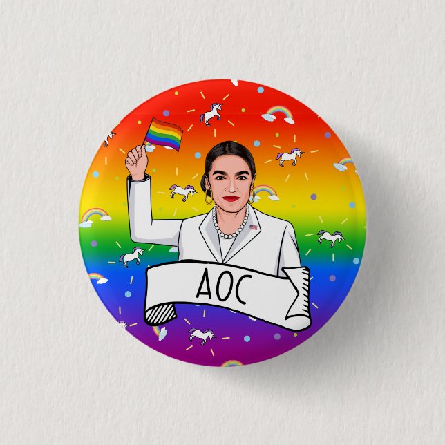Chapa Redonda De 2,5 Cm Orgullo AOC (Anverso)