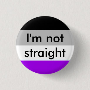 Chapa Redonda De 2,5 Cm orgullo asexual no soy perno recto
