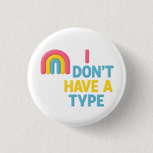 Chapa Redonda De 2,5 Cm orgullo de la bandera arco iris pansexual "no teng