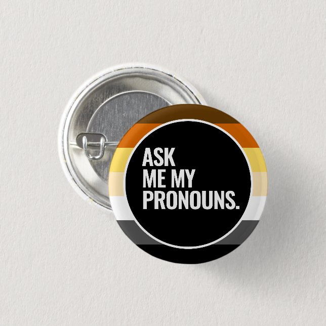 Chapa Redonda De 2,5 Cm Orgullo del oso (Anverso y reverso)