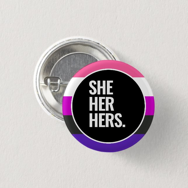 Chapa Redonda De 2,5 Cm Orgullo Genderfluid (Anverso y reverso)