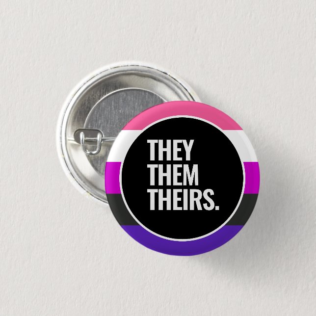 Chapa Redonda De 2,5 Cm Orgullo genderfluid (Anverso y reverso)
