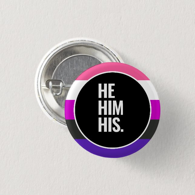 Chapa Redonda De 2,5 Cm Orgullo genderfluid (Anverso y reverso)