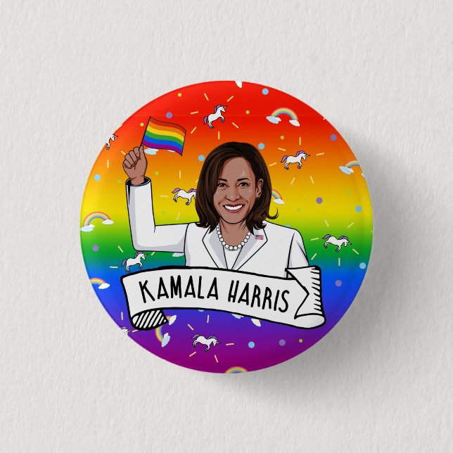 Chapa Redonda De 2,5 Cm Orgullo Kamala Harris (Anverso)
