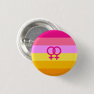 Chapa Redonda De 2,5 Cm Orgullo Lesbiana Dawn Pride Mujeres que Aman a Muj