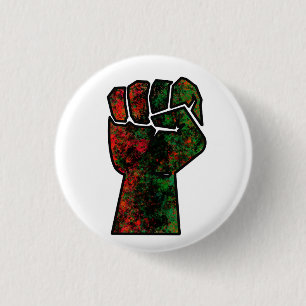 Chapa Redonda De 2,5 Cm orgullo negro bandera panafricana roja verde puño