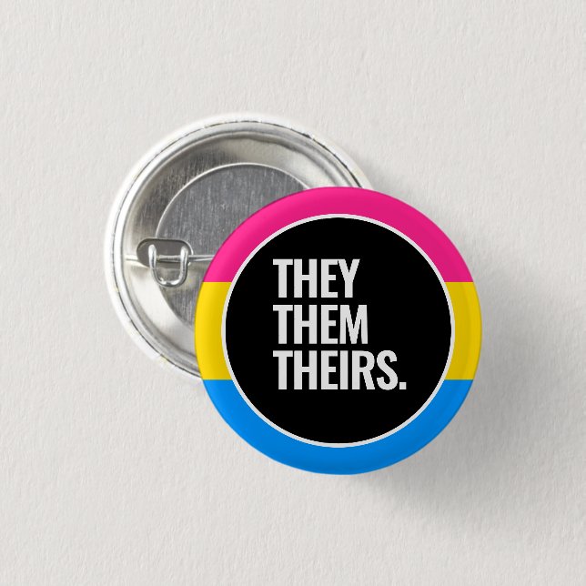 Chapa Redonda De 2,5 Cm Orgullo Pansexual (Anverso y reverso)