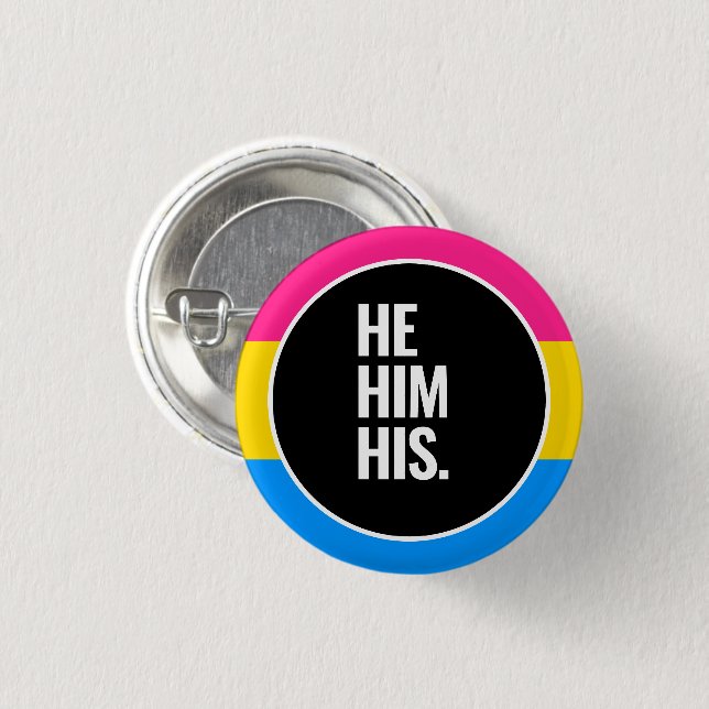 Chapa Redonda De 2,5 Cm Orgullo Pansexual (Anverso y reverso)