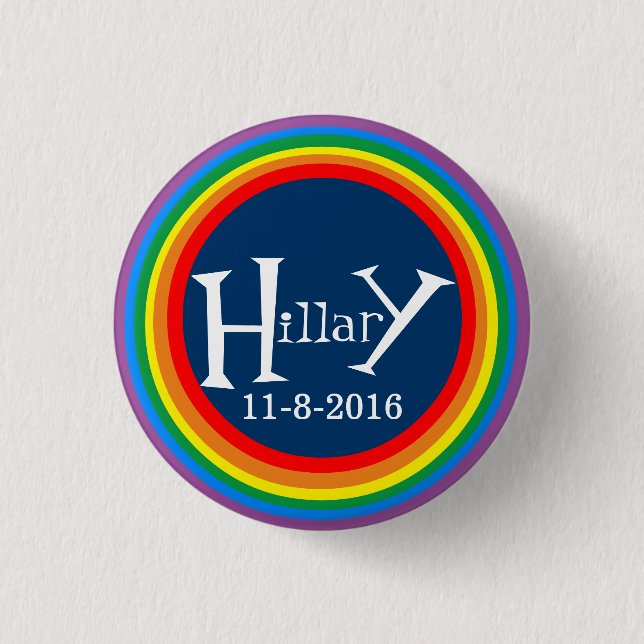 Chapa Redonda De 2,5 Cm Orgullo para Hillary por HillaryClinton4u (Anverso)