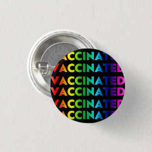 Chapa Redonda De 2,5 Cm Orgullo vacunado lgbt lgbtq arcoíris gay negro