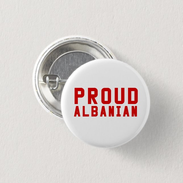 Chapa Redonda De 2,5 Cm Orgulloso albanés (Anverso y reverso)
