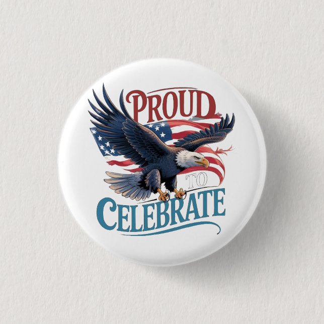 Chapa Redonda De 2,5 Cm Orgulloso de celebrar (Anverso)