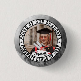 Chapa Redonda De 2,5 Cm Orgulloso de nuestra película de graduados de moda