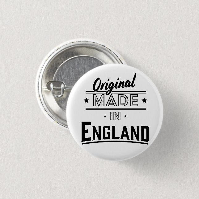 Chapa Redonda De 2,5 Cm Original hecho en Inglaterra (Anverso y reverso)