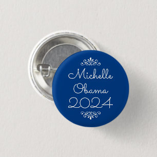 Chapa Redonda De 2,5 Cm Ornamentos Personalizado de texto y colores de Mic