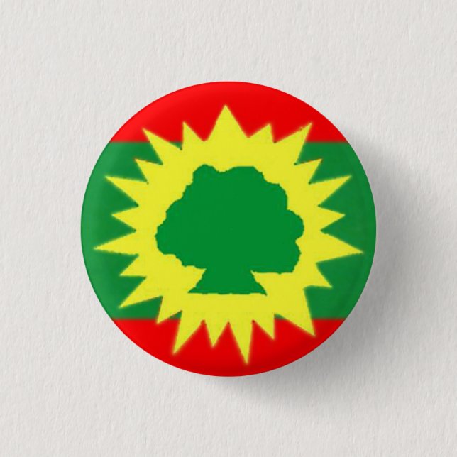 Chapa Redonda De 2,5 Cm Oromia flag on button (Anverso)