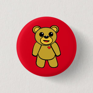 Chapa Redonda De 2,5 Cm Oso de peluche