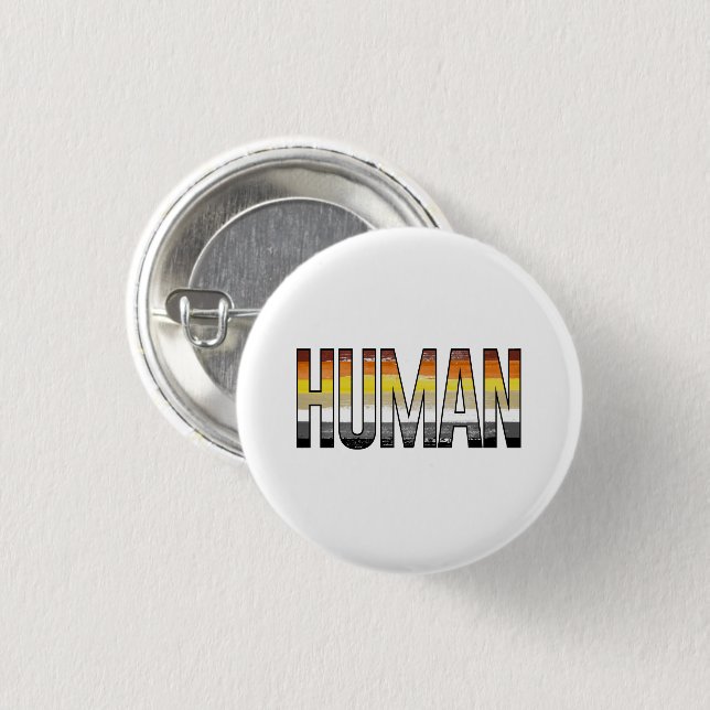 Chapa Redonda De 2,5 Cm Oso Humano (Anverso y reverso)