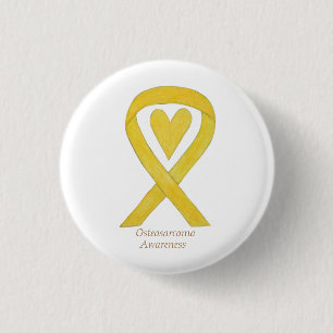 Chapa Redonda De 2,5 Cm Osteosarcoma Amarillo de la toma de conciencia Per