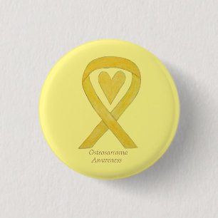 Chapa Redonda De 2,5 Cm Osteosarcoma Amarillo de la toma de conciencia Per
