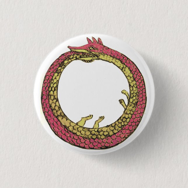Chapa Redonda De 2,5 Cm ouroboros (Anverso)
