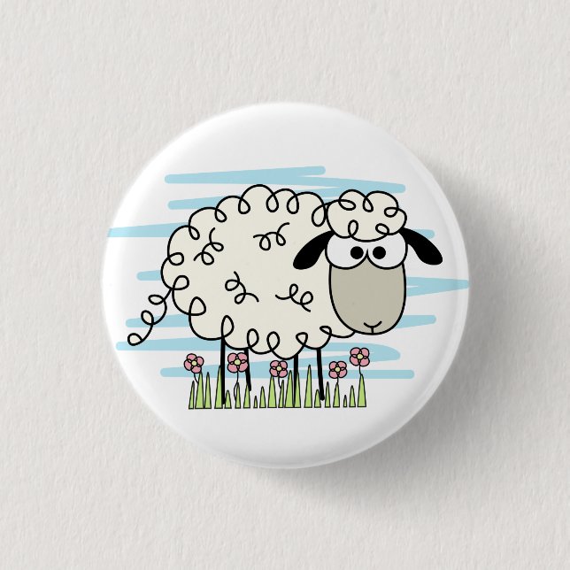 Chapa Redonda De 2,5 Cm Oveja personalizado (Anverso)