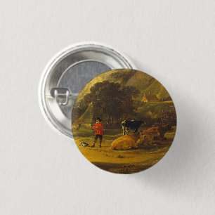 Chapa Redonda De 2,5 Cm Paisaje fluvial de los conductores Aelbert Cuyp