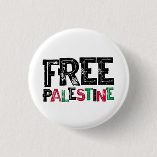 Chapa Redonda De 2,5 Cm Palestina Libre