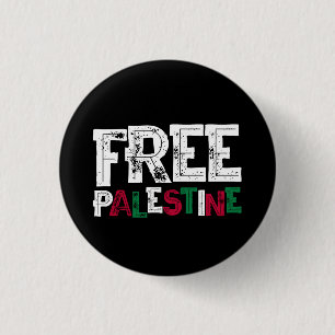 Chapa Redonda De 2,5 Cm Palestina Libre