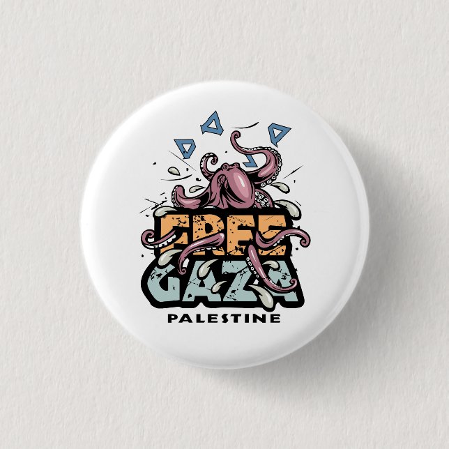 Chapa Redonda De 2,5 Cm Palestina Libre (Anverso)